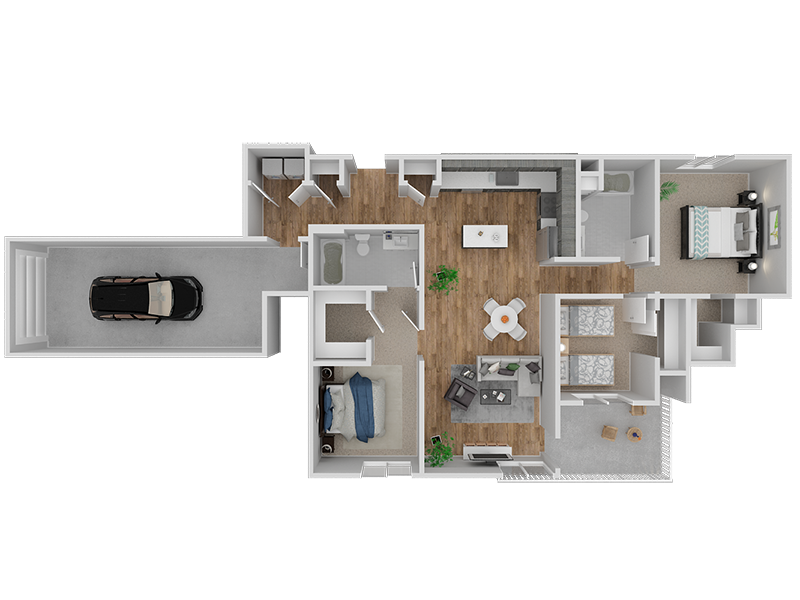 Hub Apartments | Folsom CA |Floorplan | 1274 C1